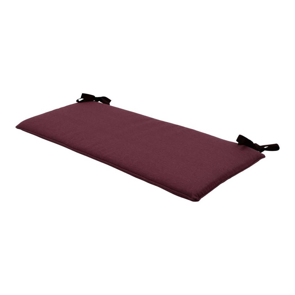 Bench cushion ca.(120)110x48cm Bordeaux canvas eco+