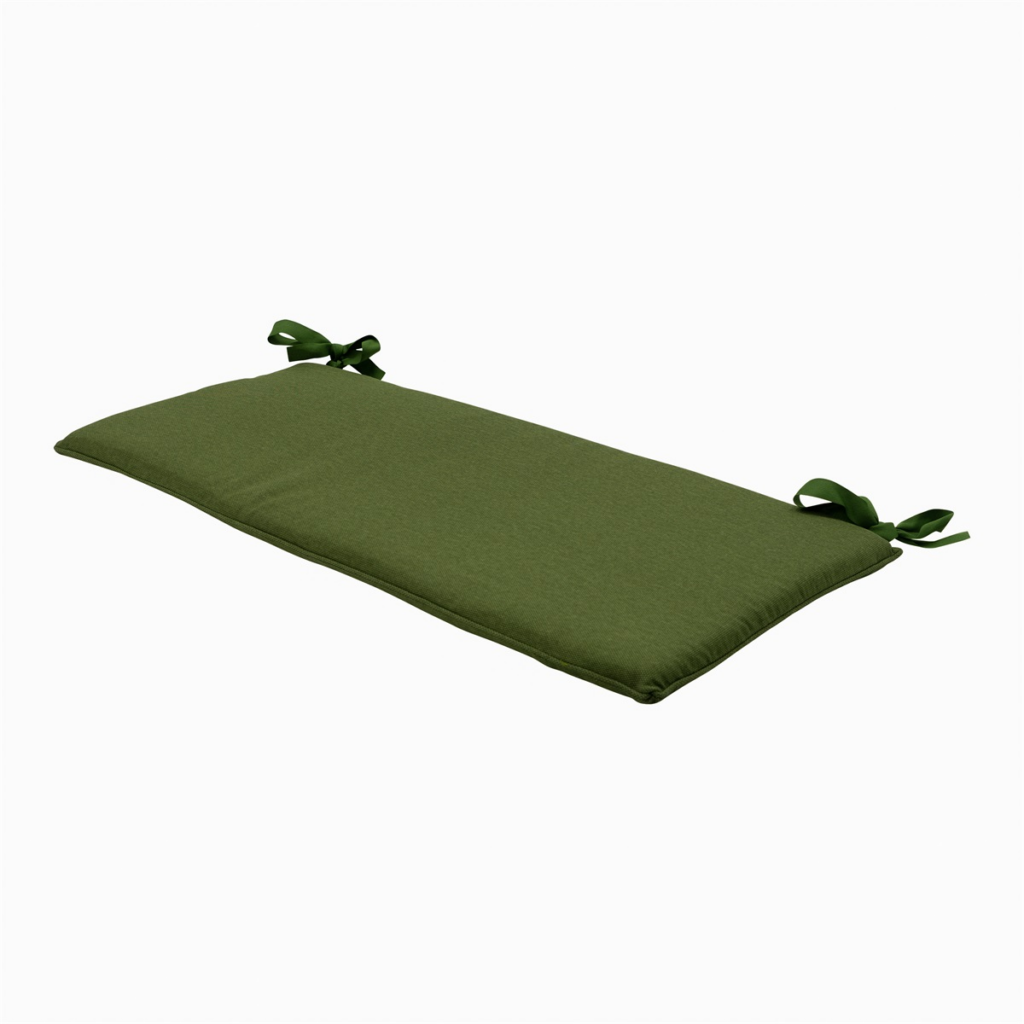 Bench cushion ca.(120)110x48cm Moss green canvas eco+