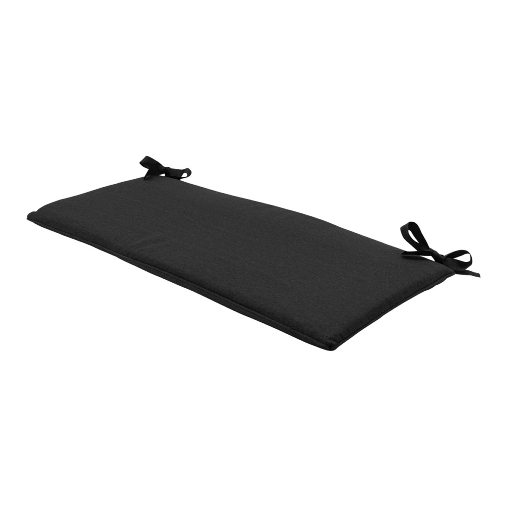 Bench cushion ca.(150)140x48cm Black canvas eco+