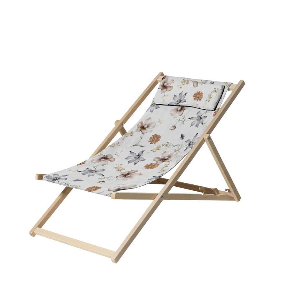 Wooden beachchair ca.120x55cm Florina natural