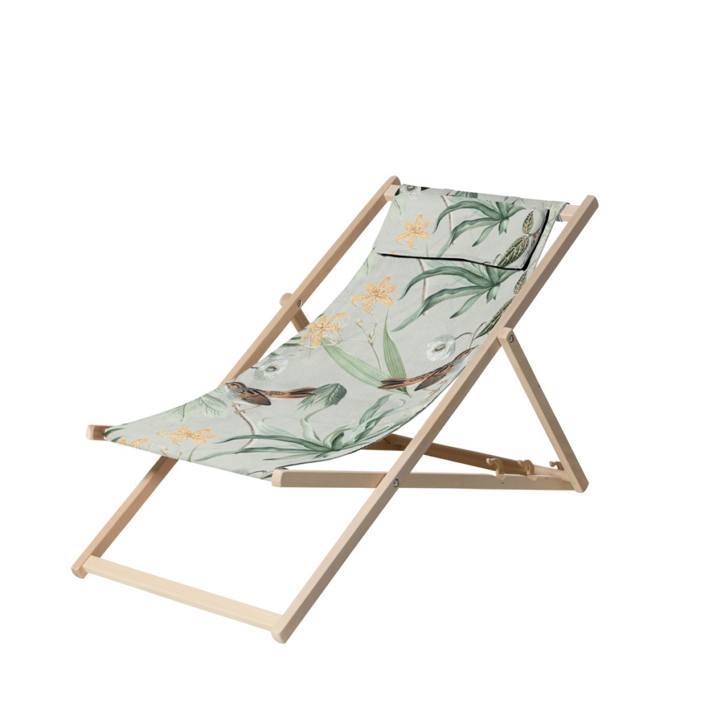 Wooden beachchair ca.120x55cm Outdoor+ Grasse green