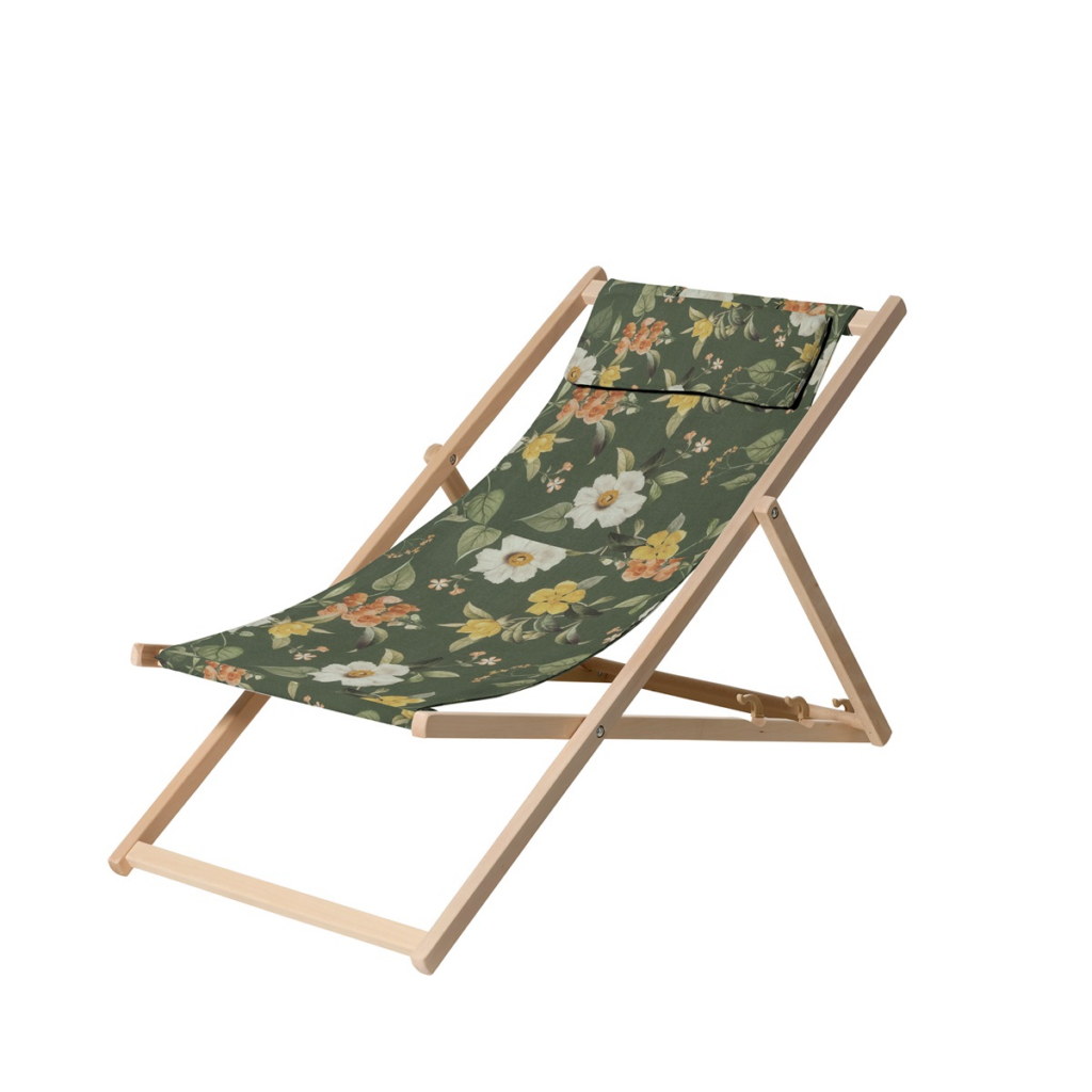 Wooden beachchair ca.120x55cm Outdoor+ Julliete green