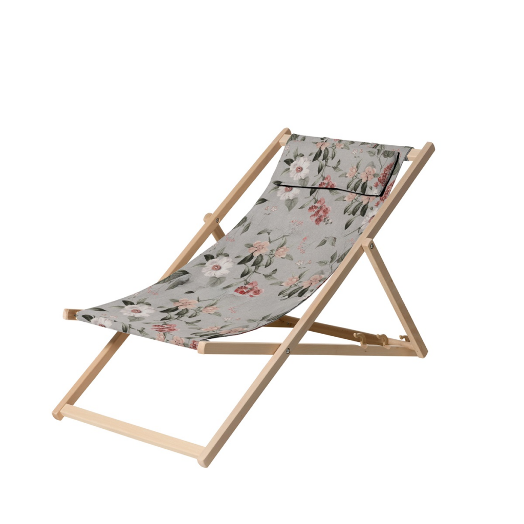 Wooden beachchair ca.120x55cm Outdoor+ Julliete grey