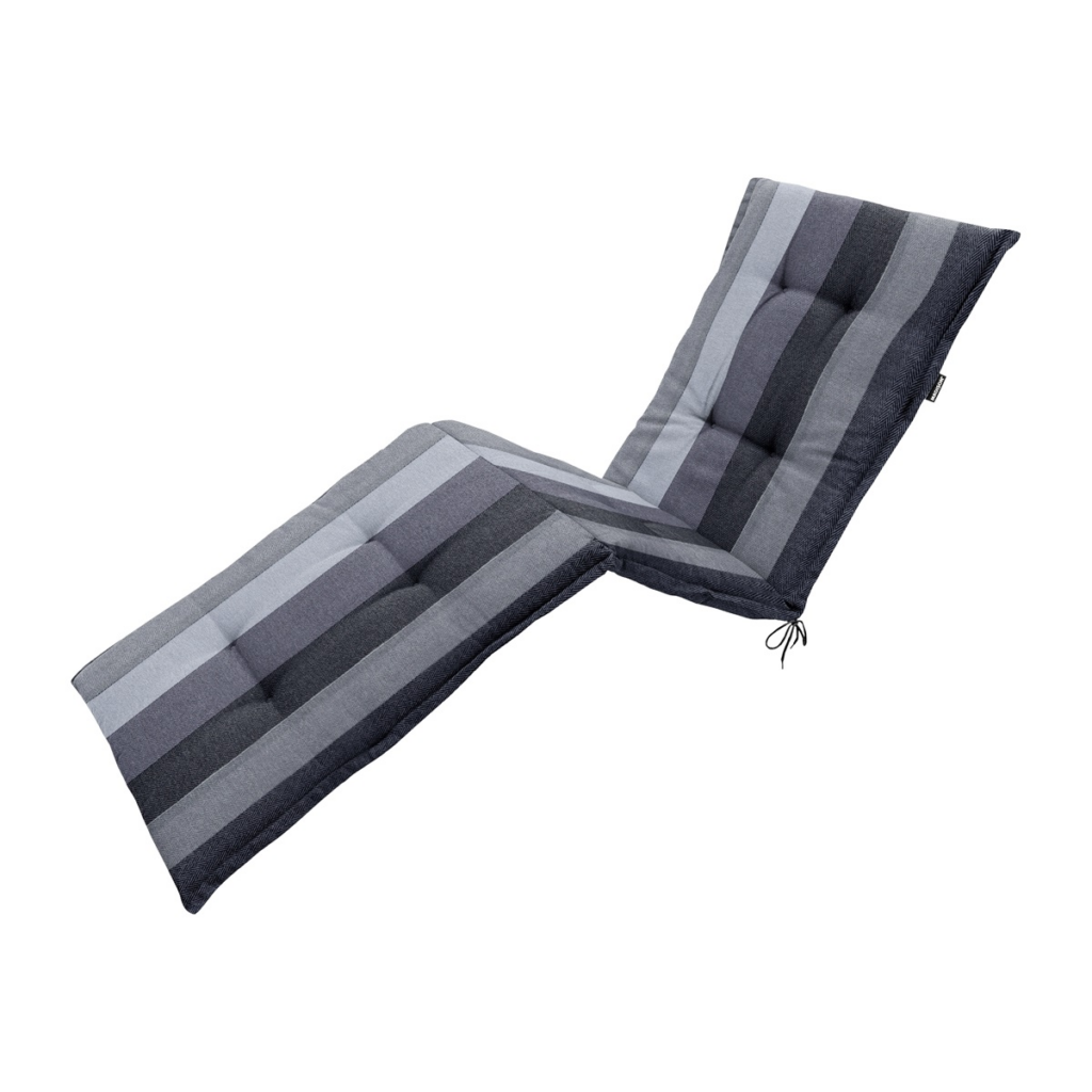 Sunlounger cushion ca.200x65cm Victoria grey