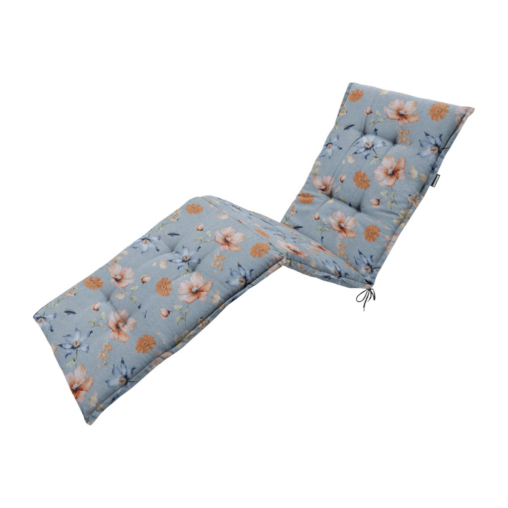 Sunlounger cushion ca.200x65cm Florina blue