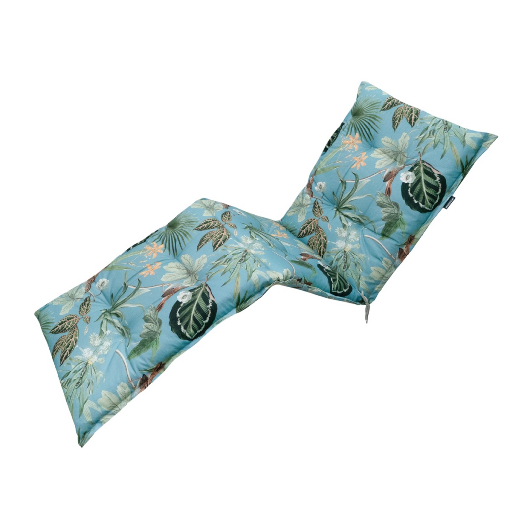 Sunlounger cushion ca.200x65cm Outdoor+ Grasse aqua