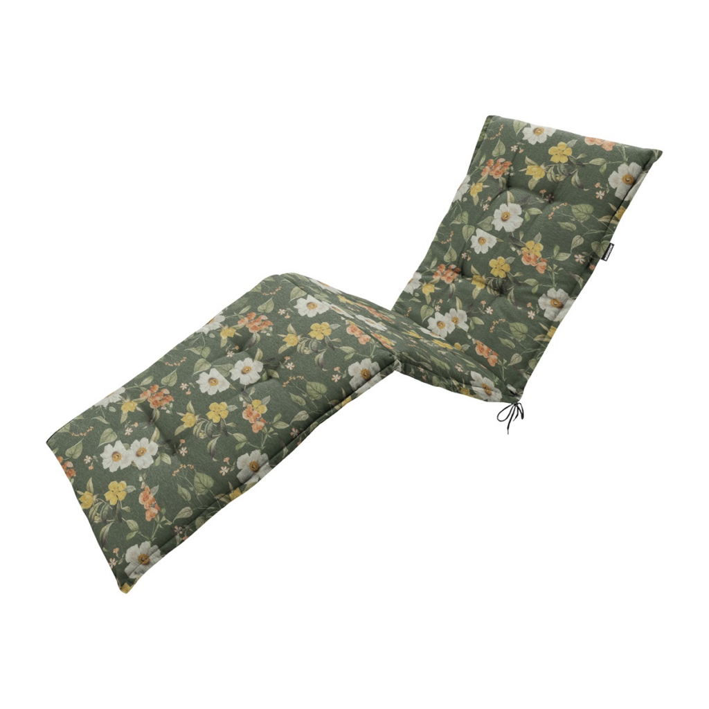 Sunlounger cushion ca.200x65cm Outdoor+ Julliete green