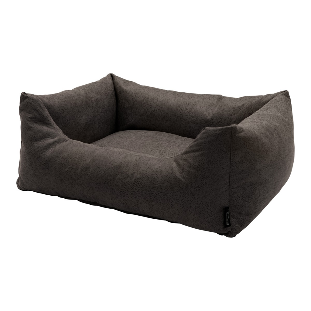 Dog bed washable ca.100x80x25cm Leather look taupe