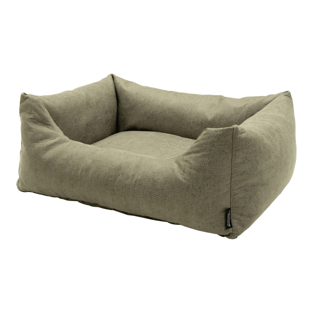 Dog bed washable ca.100x80x25cm Leather look sand