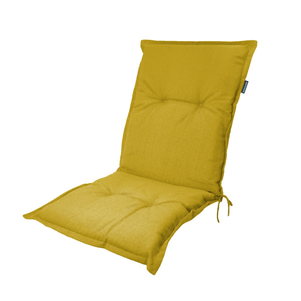 Low back cushion ca.105x50cm Panama mustard