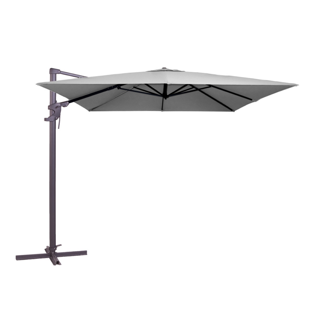 Parasol Monaco flex III 300×300 PE light grey grade6