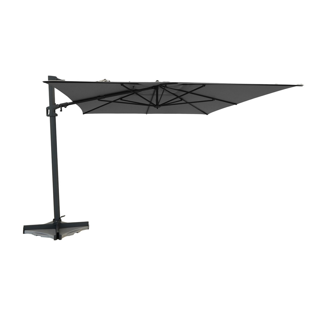 Hanging parasol Malta 300×400 Left/right tilt grey grade 6
