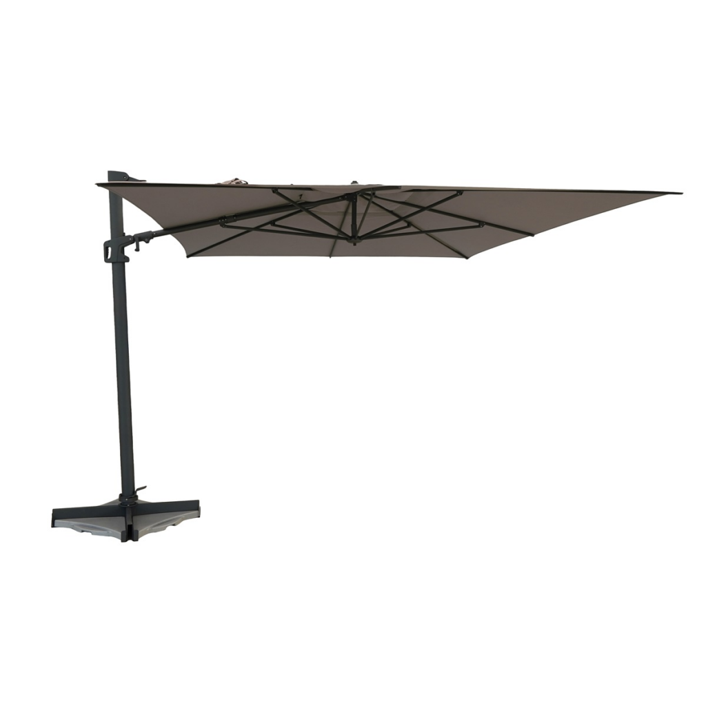 Hanging parasol Malta 300×400 Left/right tilt taupe grade 6