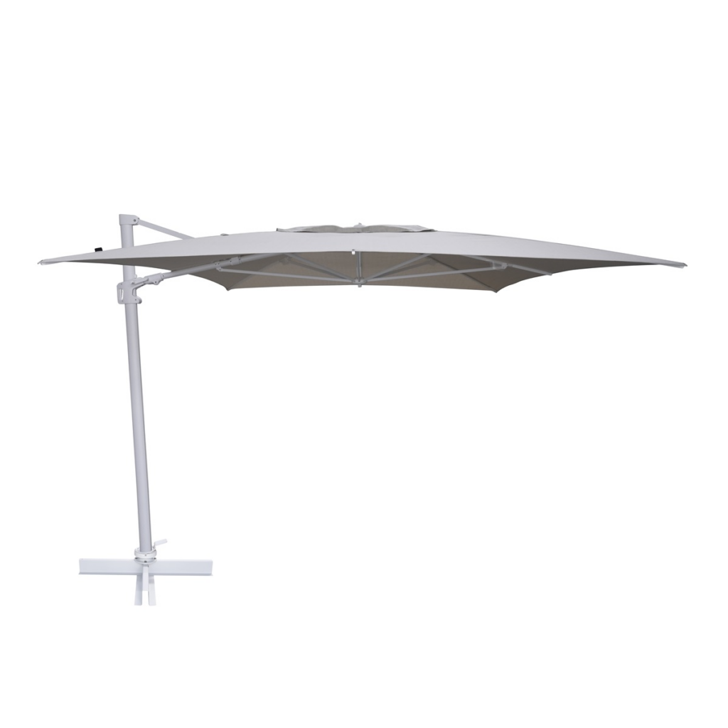 Parasol Athene 300x400cm L/R tilt SD Poly – Mellow silver