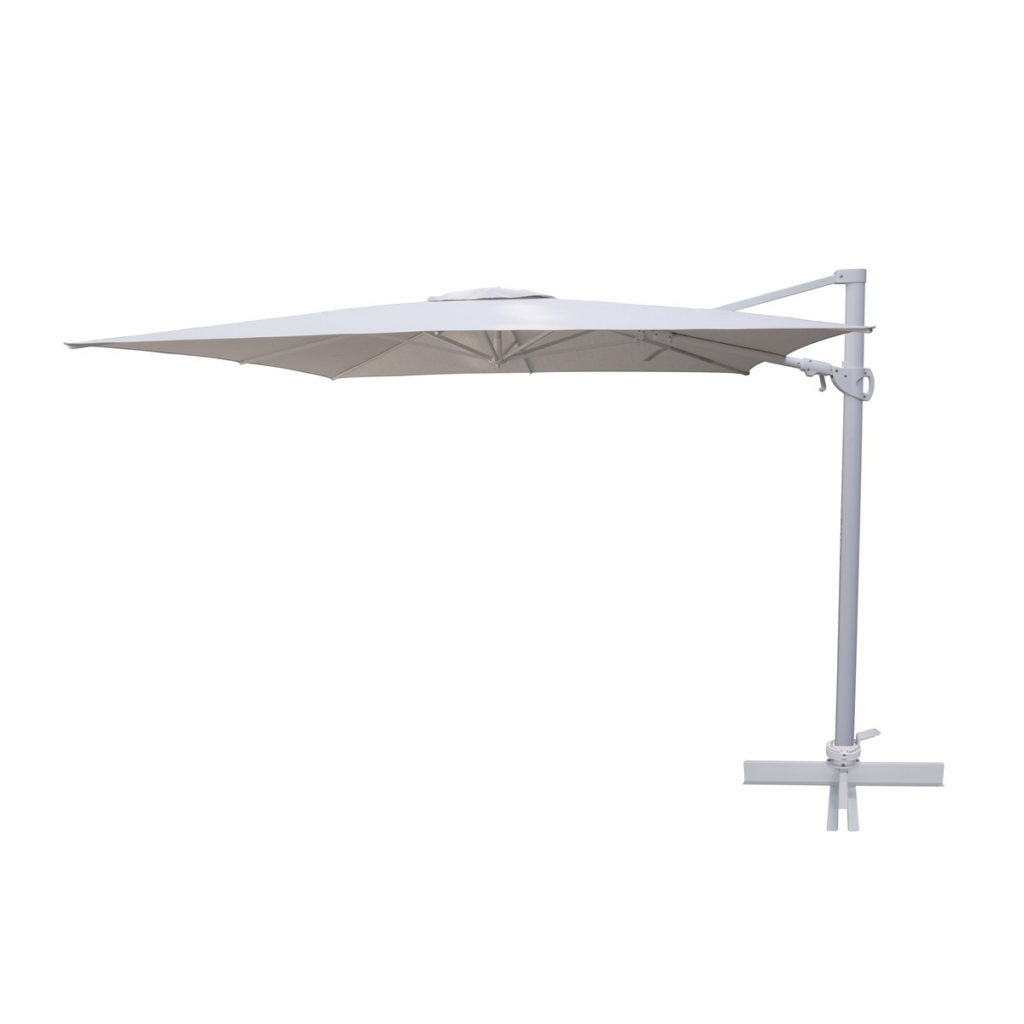Parasol Parga 300x300cm SD Polyester – Mellow silver