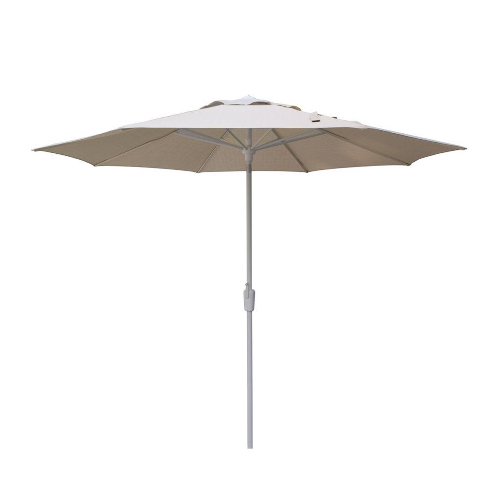 Parasol Lindos 300cm auto tilt SD Poly – Mellow champagne