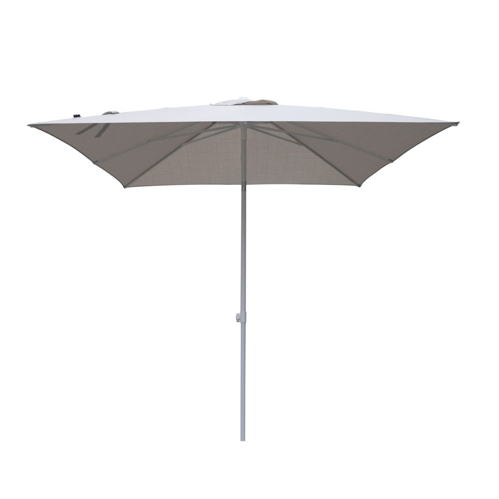 Parasol Volos 230x230cm push-up SD Poly – Mellow silver