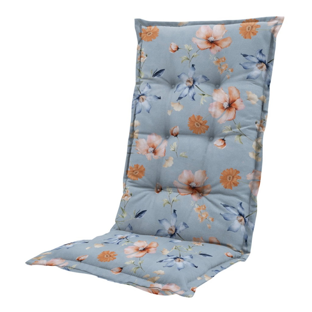 High back cushion ca.123x50cm Florina blue