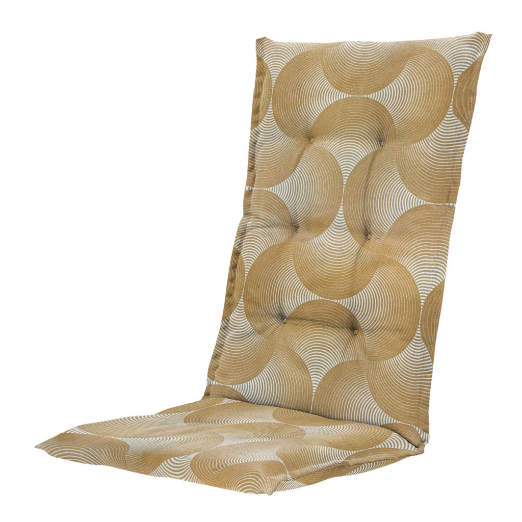 High back cushion ca.123x50cm Outd WR Napels rondo mustard