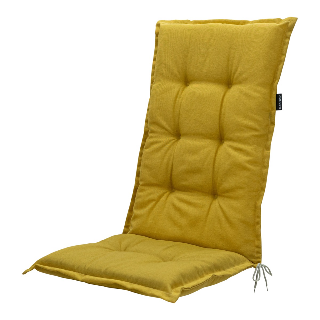 High back cushion ca.123x50cm Panama mustard