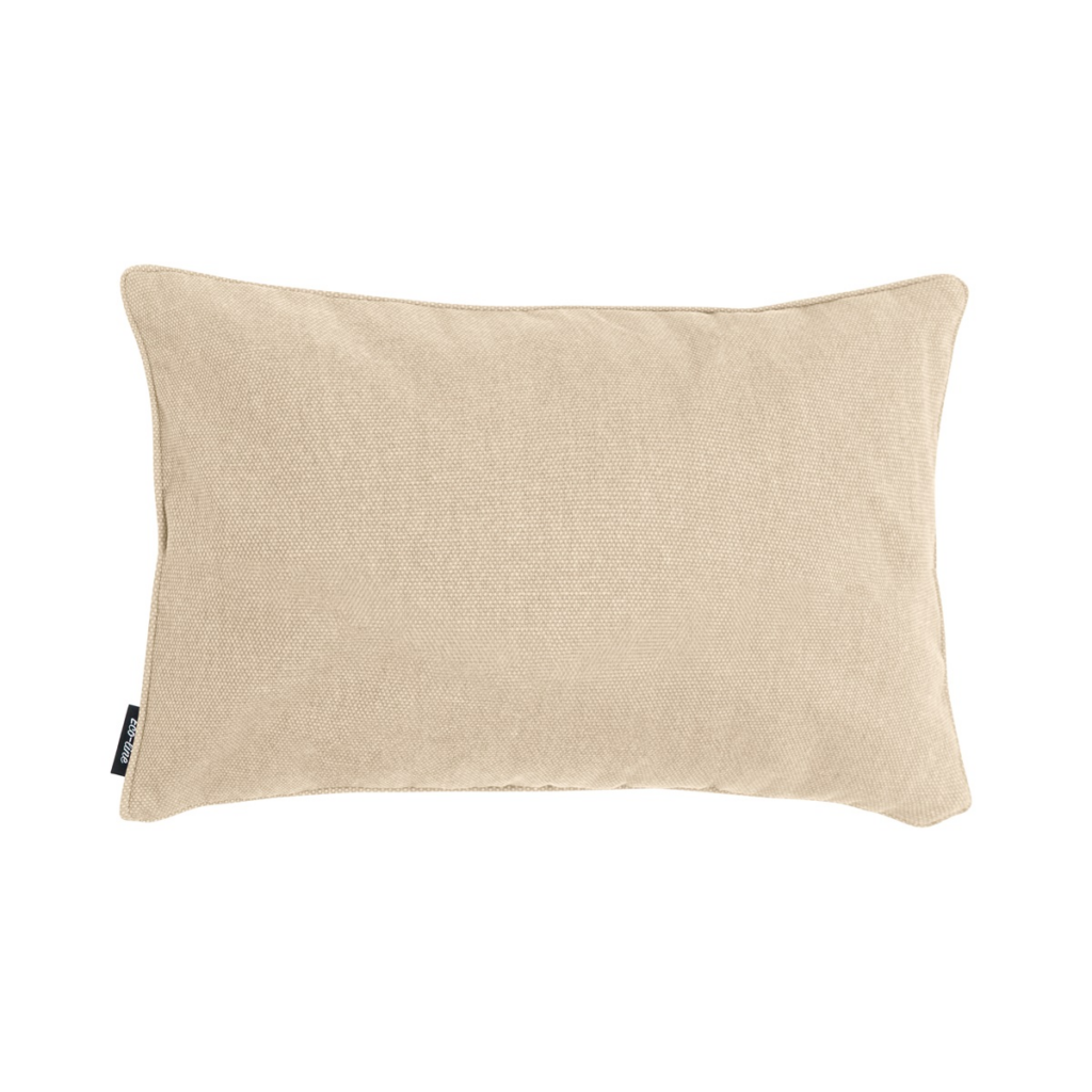 Decorative cushion piping ca.30x50cm Beige canvas eco+