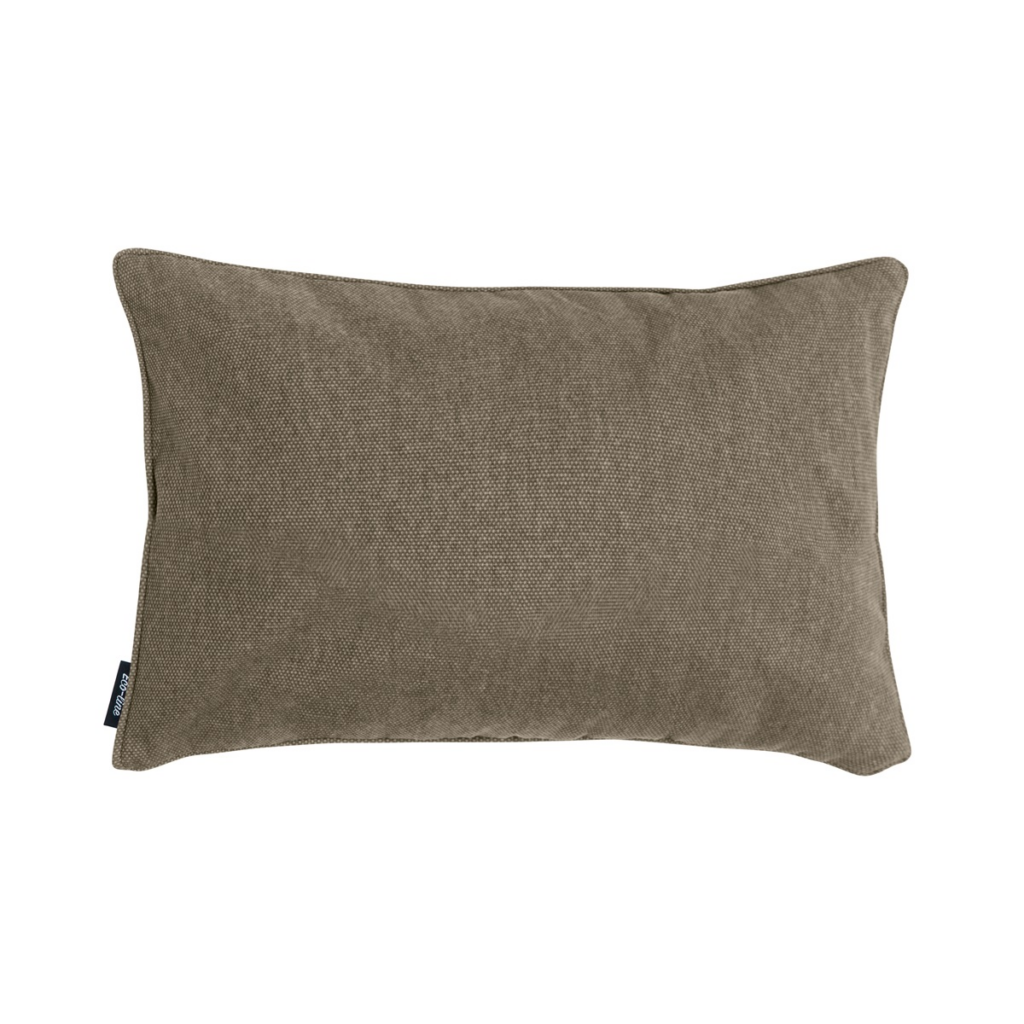 Decorative cushion piping ca.30x50cm Taupe canvas eco+