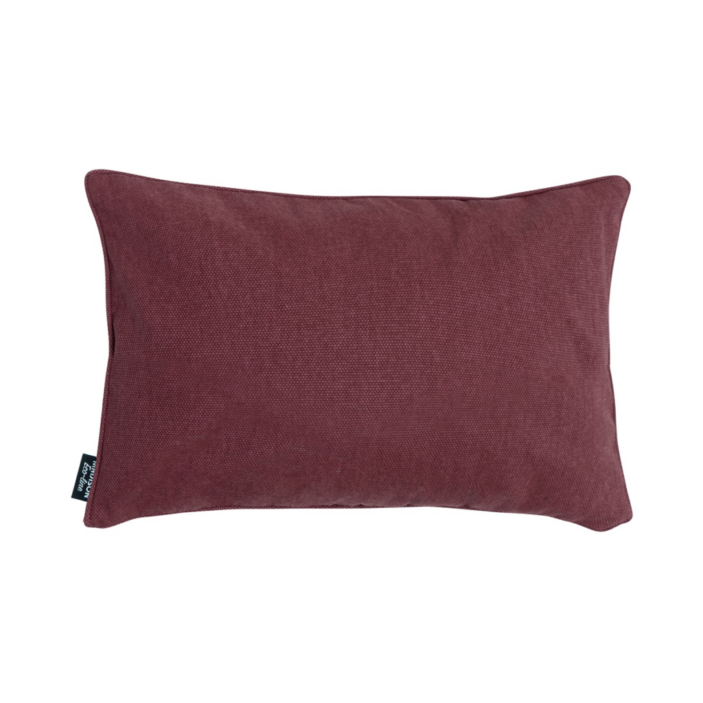 Decorative cushion piping ca.30x50cm Bordeaux canvas eco+