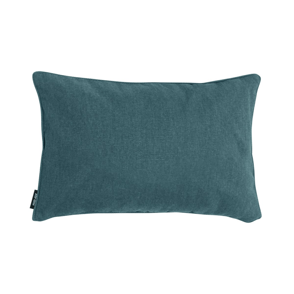 Decorative cushion piping ca.30x50cm Sea blue canvas eco+