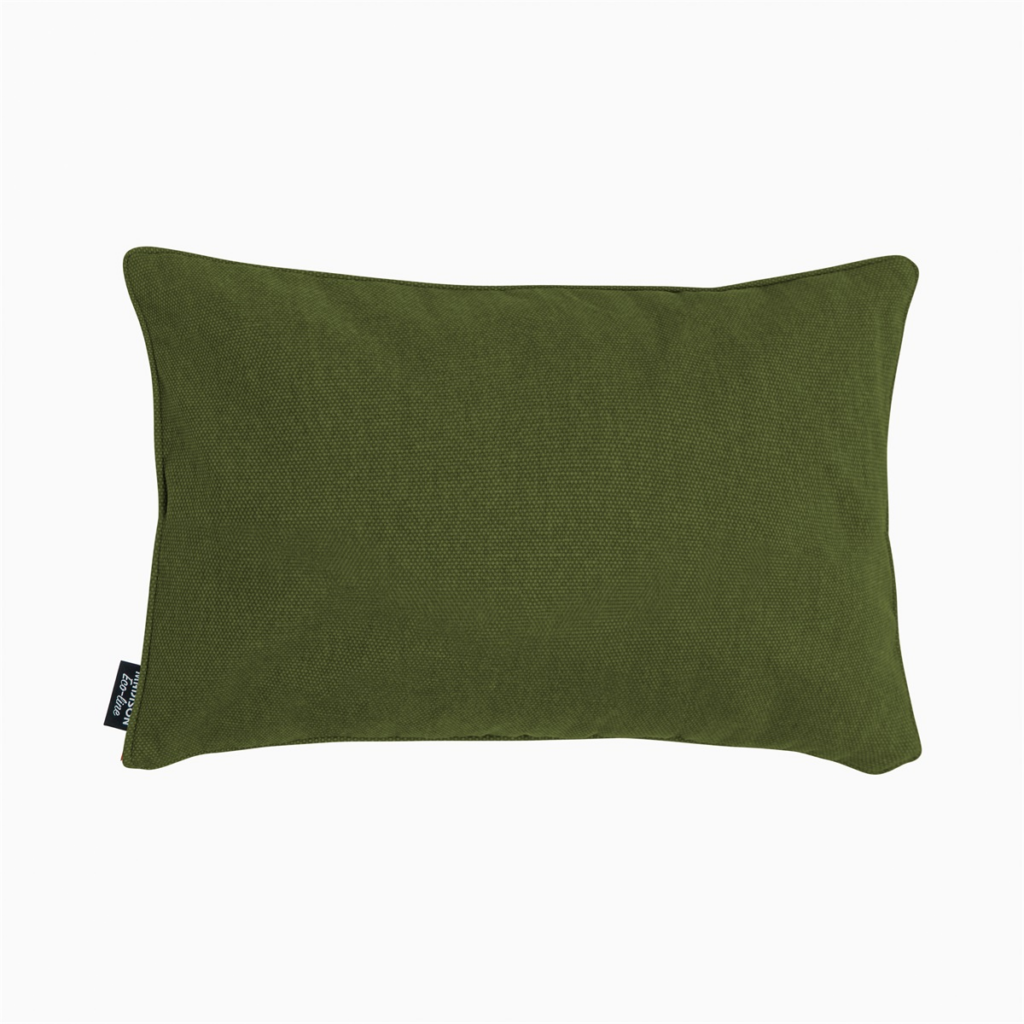 Decorative cushion piping ca.30x50cm Moss green canvas eco+