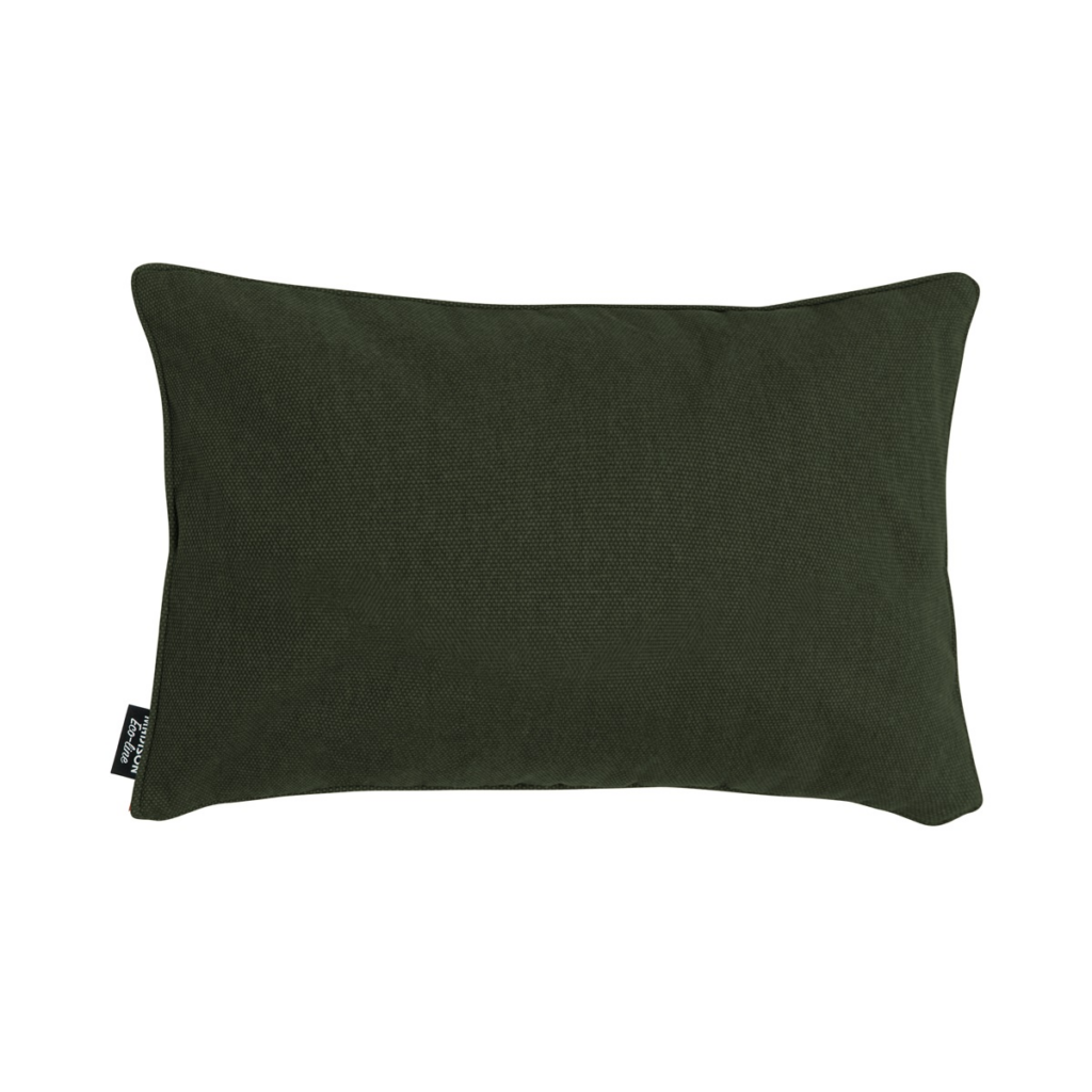 Decorative cushion piping ca.30x50cm Green canvas eco+