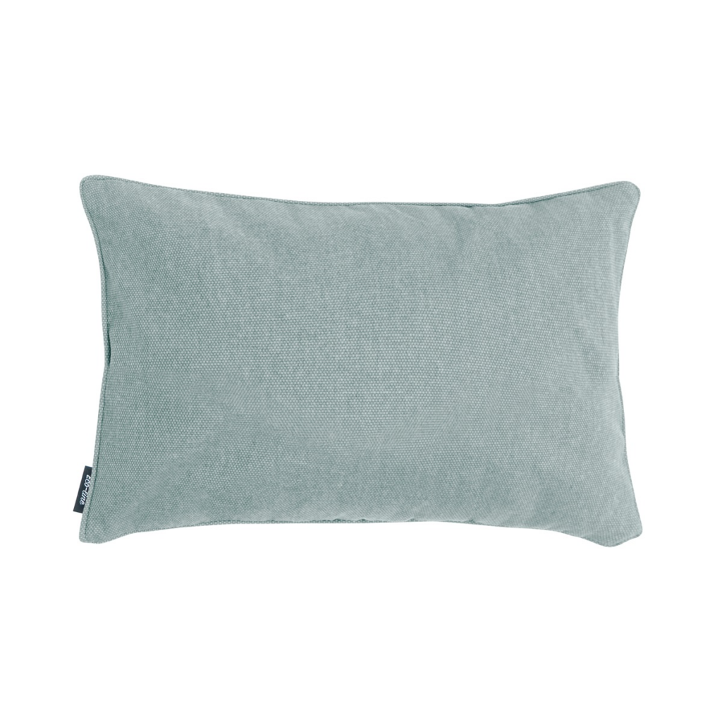 Decorative cushion piping ca.30x50cm Silver canvas eco+