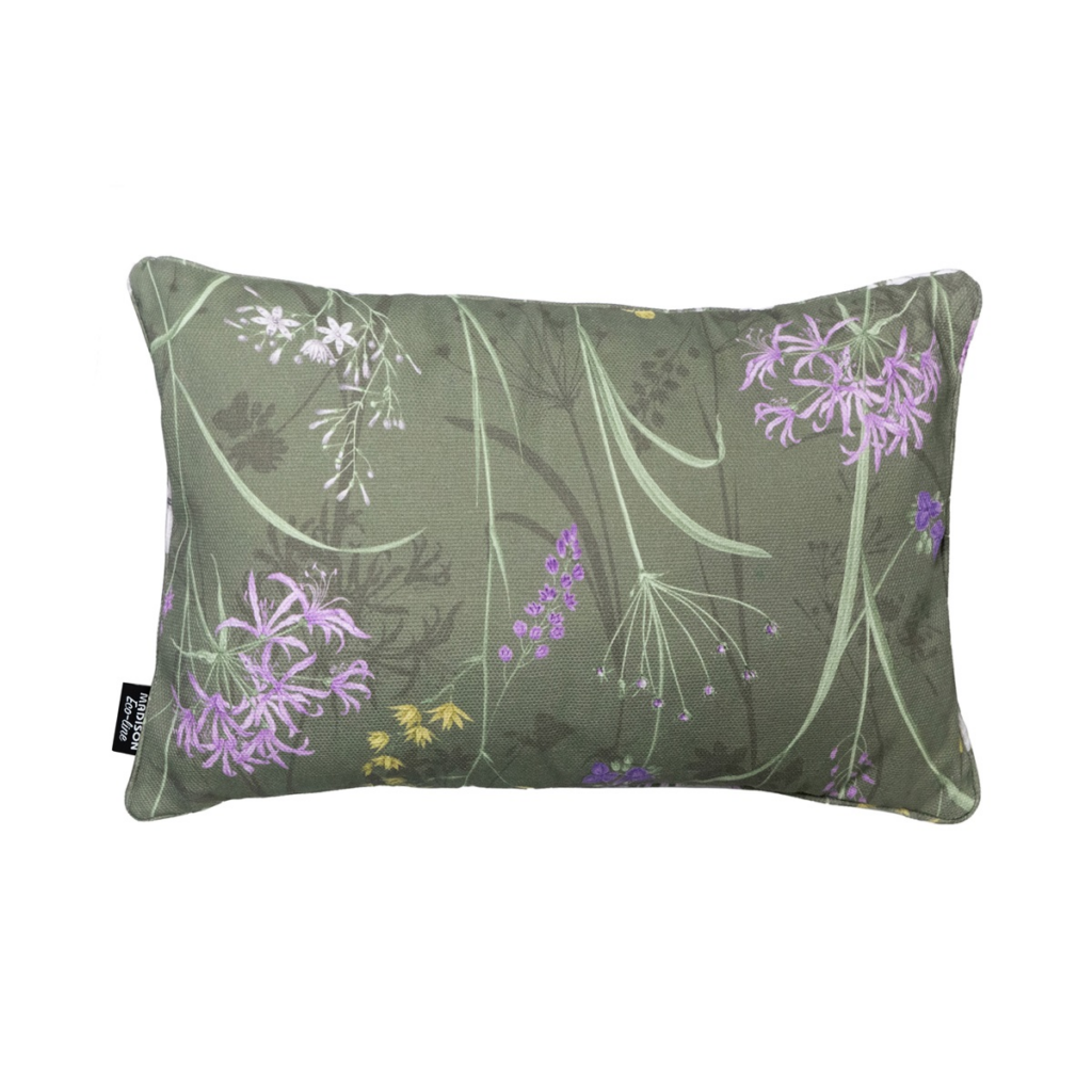 Decorative cushion piping ca.30x50cm Donna green canvas eco+