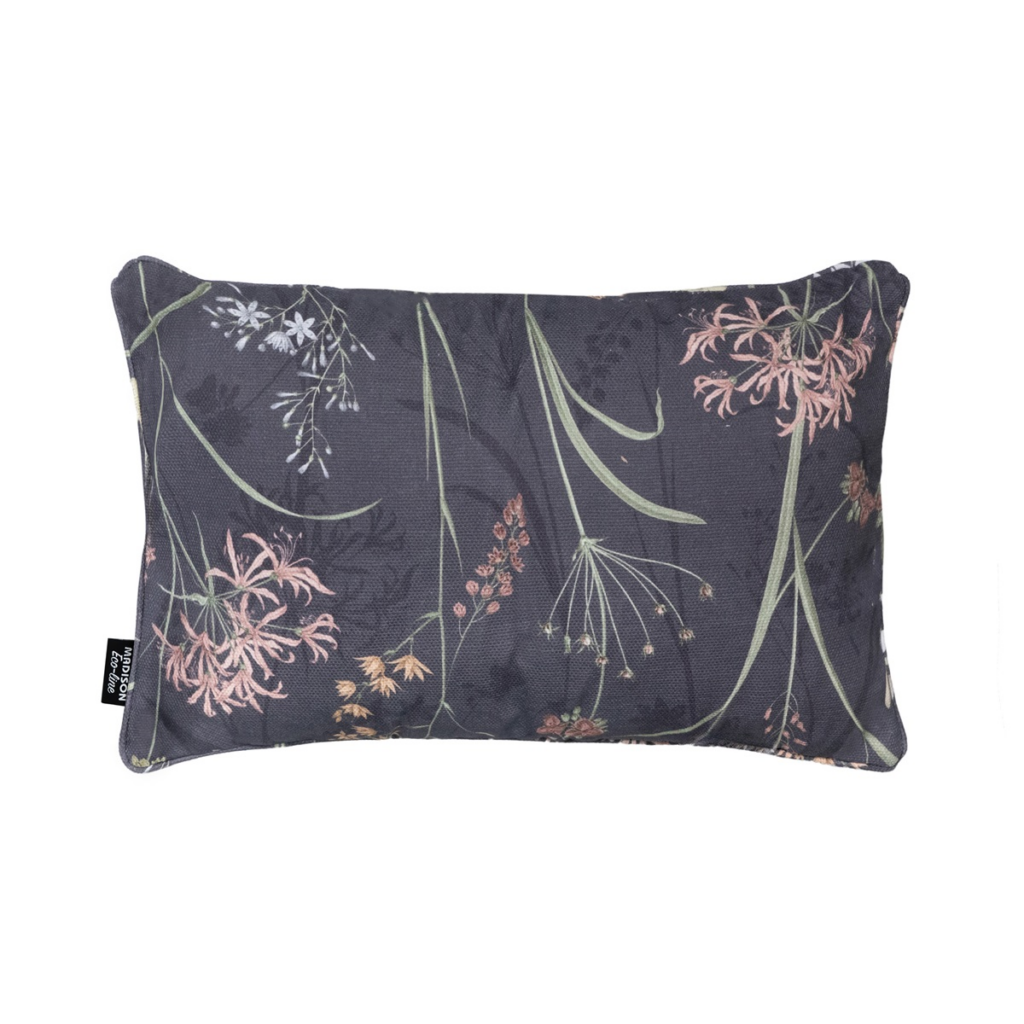 Decorative cushion piping ca.30x50cm Donna grey canvas eco+