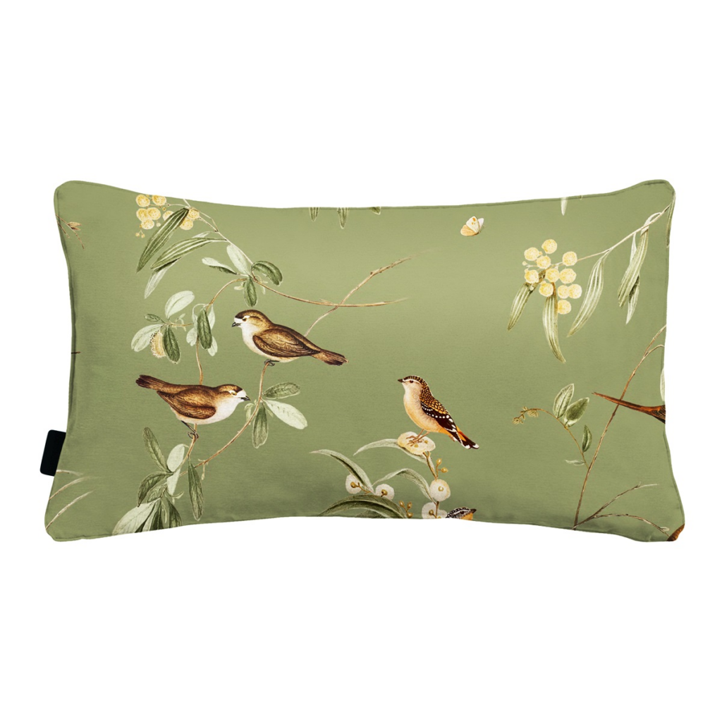 Decorative cushion piping ca.30x50cm Aria green
