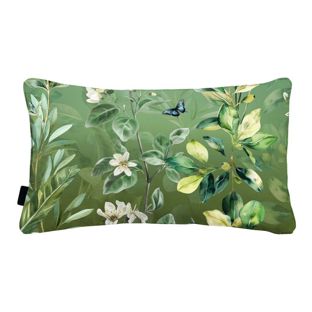 Decorative cushion piping ca.30x50cm Outdoor+ Elisa green