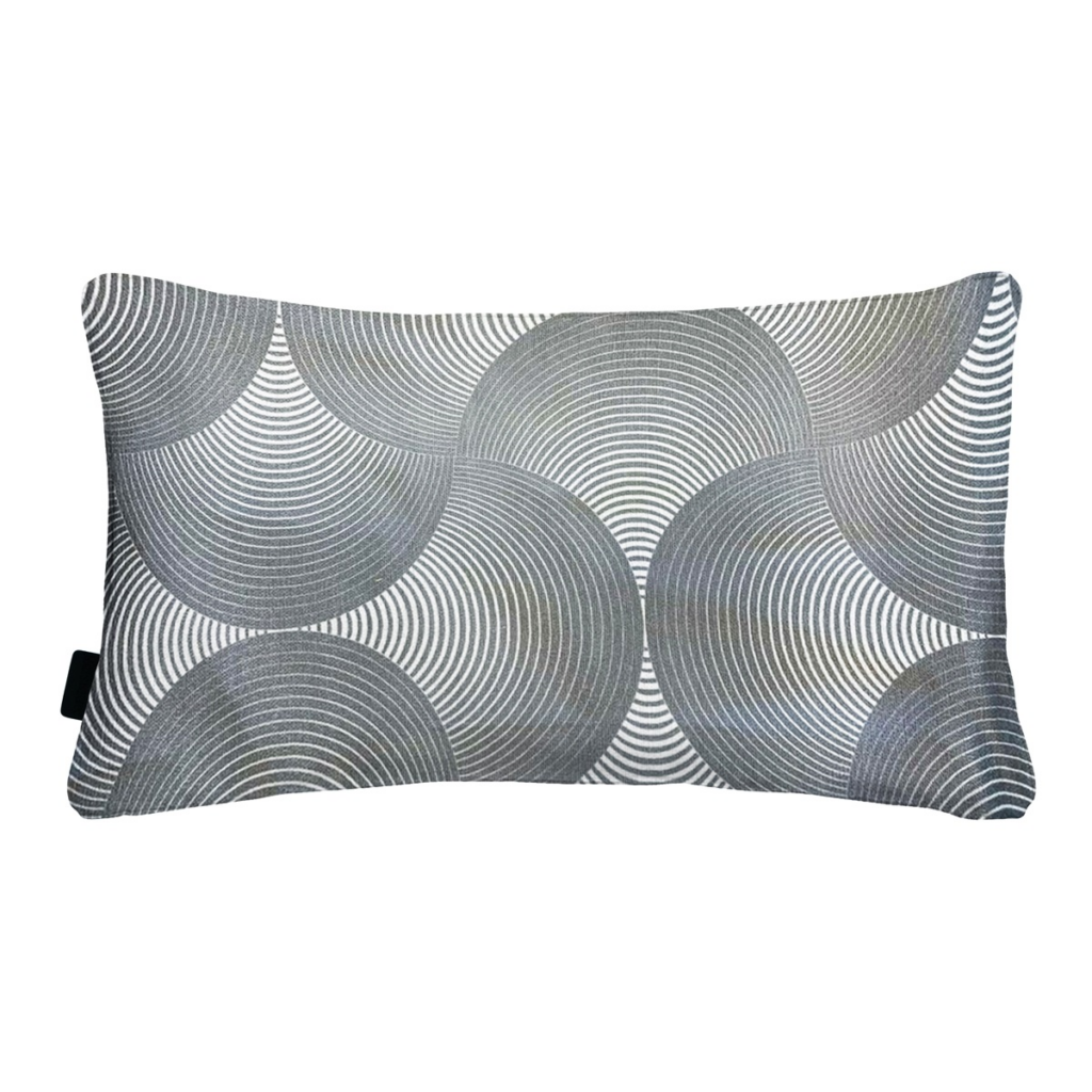 Decorative cushion piping ca.30x50cm O WR Napels rondo grey