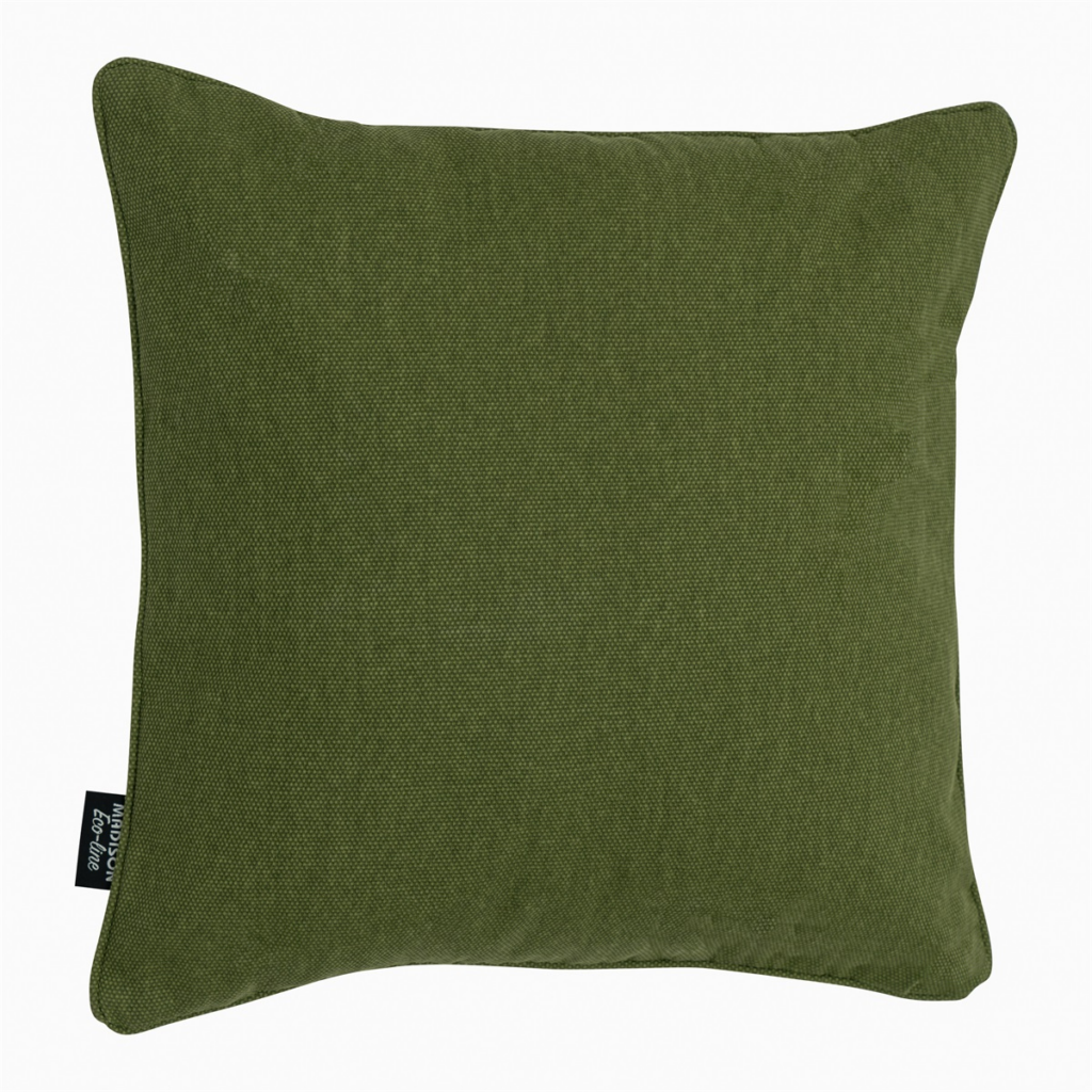 Decorative cushion piping ca.50x50cm Moss green canvas eco+