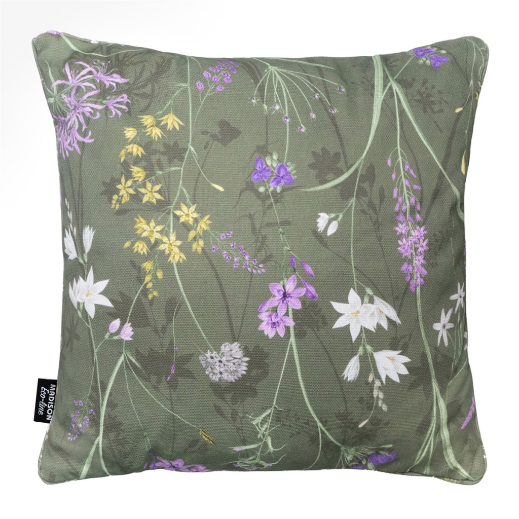 Decorative cushion piping ca.50x50cm Donna green canvas eco+