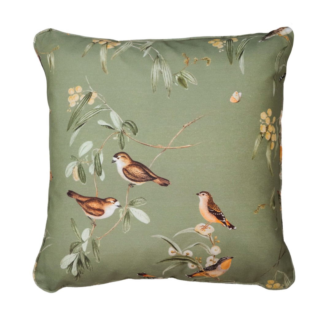 Decorative cushion piping ca.50x50cm Aria green