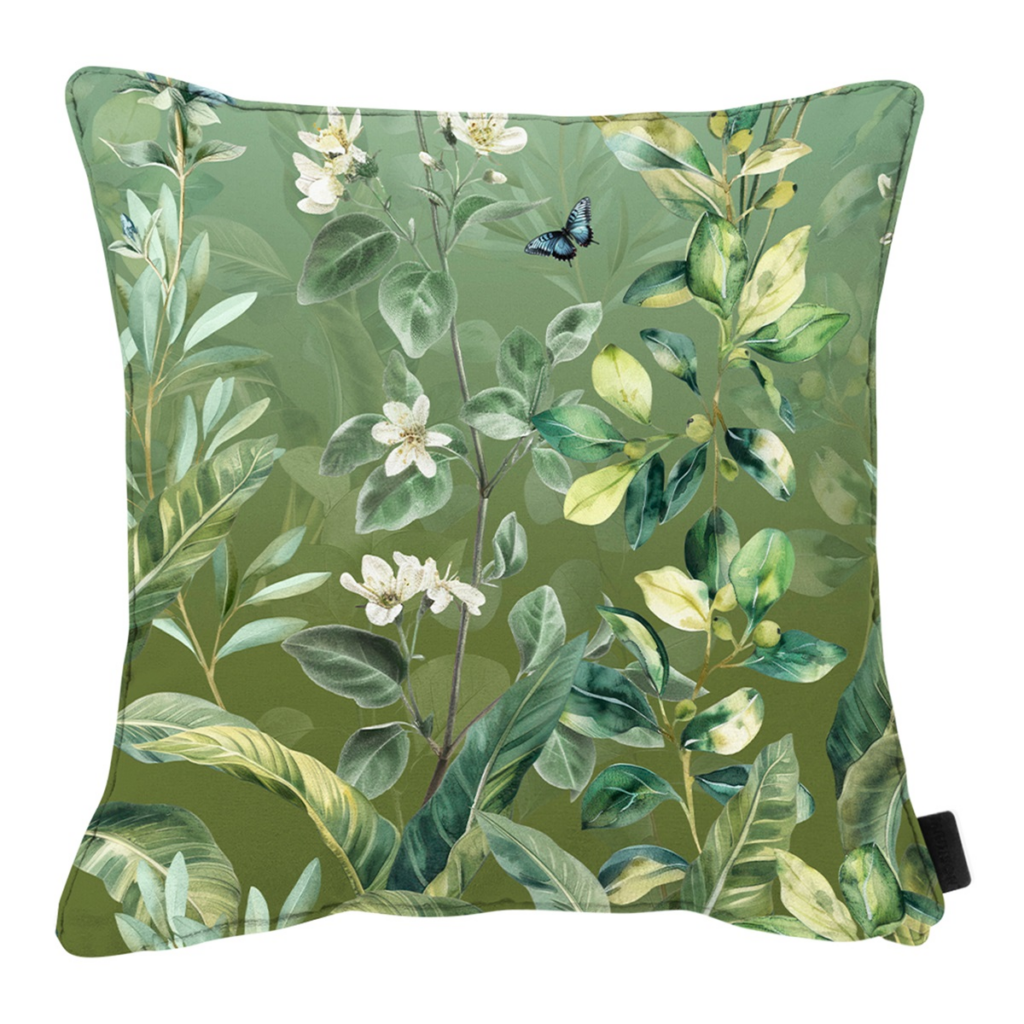 Decorative cushion piping ca.50x50cm Outdoor+ Elisa green