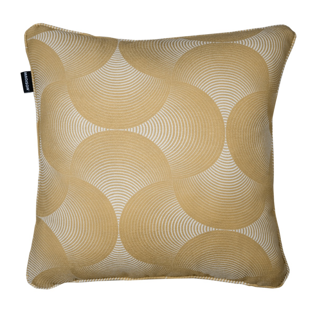 Decorative cushion pip ca.50x50cm O WR Napels rondo mustard