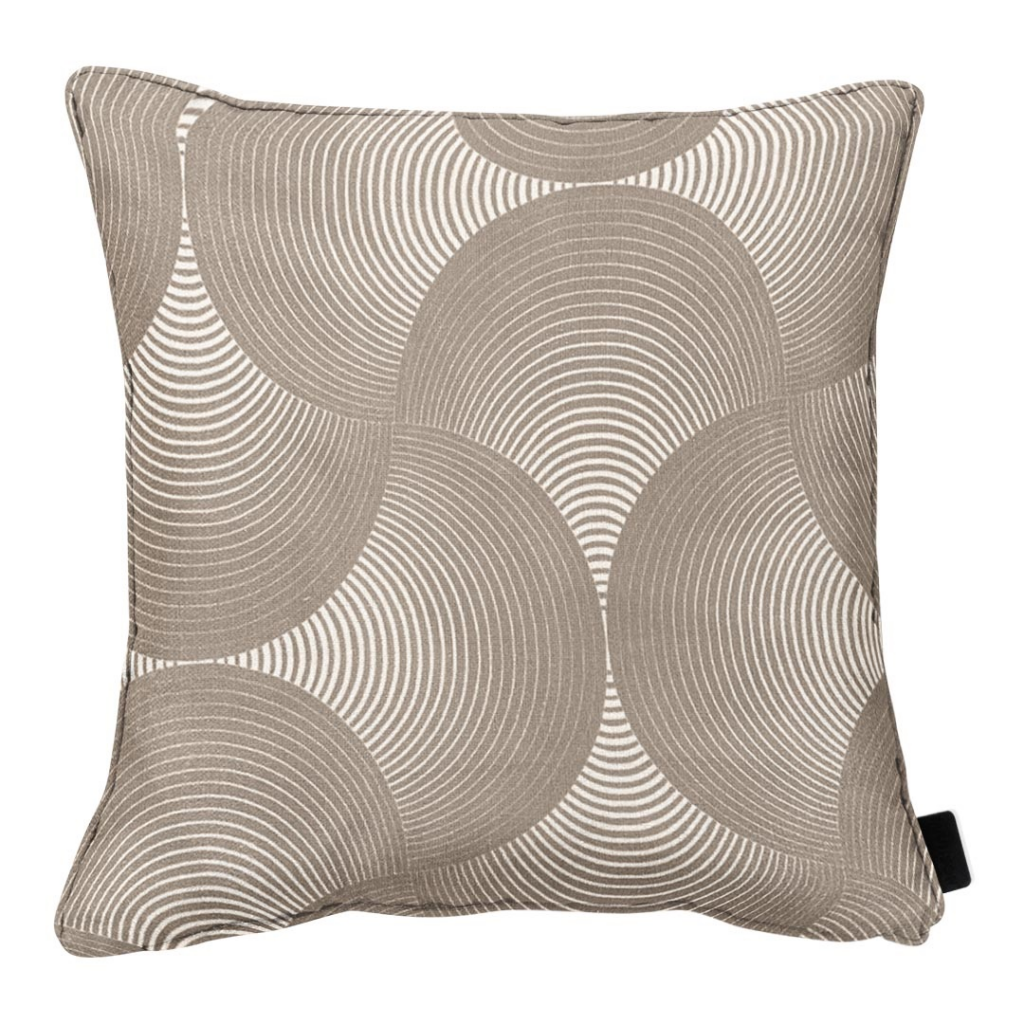 Decorative cushion piping ca.50x50cm O WR Napels rondo taupe