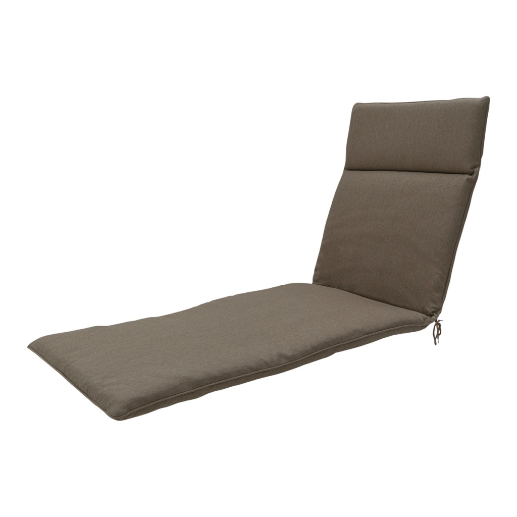 Sunlounger cushion ca.190x60cm Taupe canvas eco+