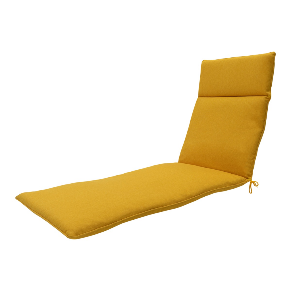 Sunlounger cushion ca.190x60cm Gold canvas eco+