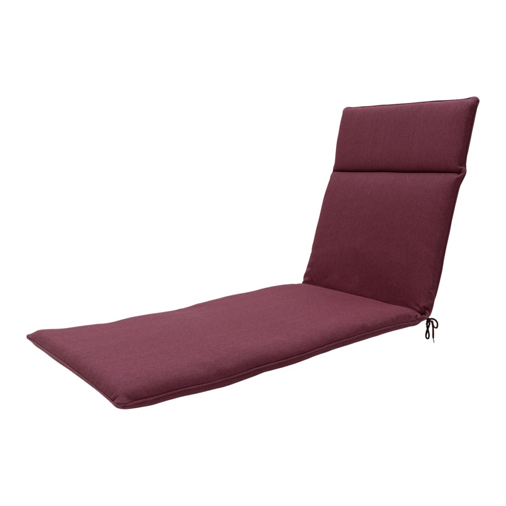 Sunlounger cushion ca.190x60cm Bordeaux canvas eco+