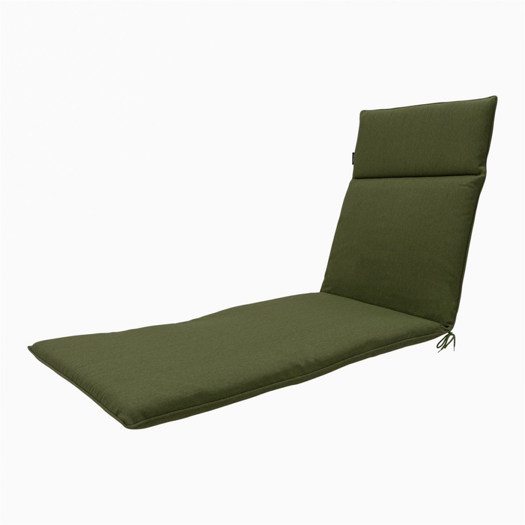 Sunlounger cushion ca.190x60cm Moss green canvas eco+