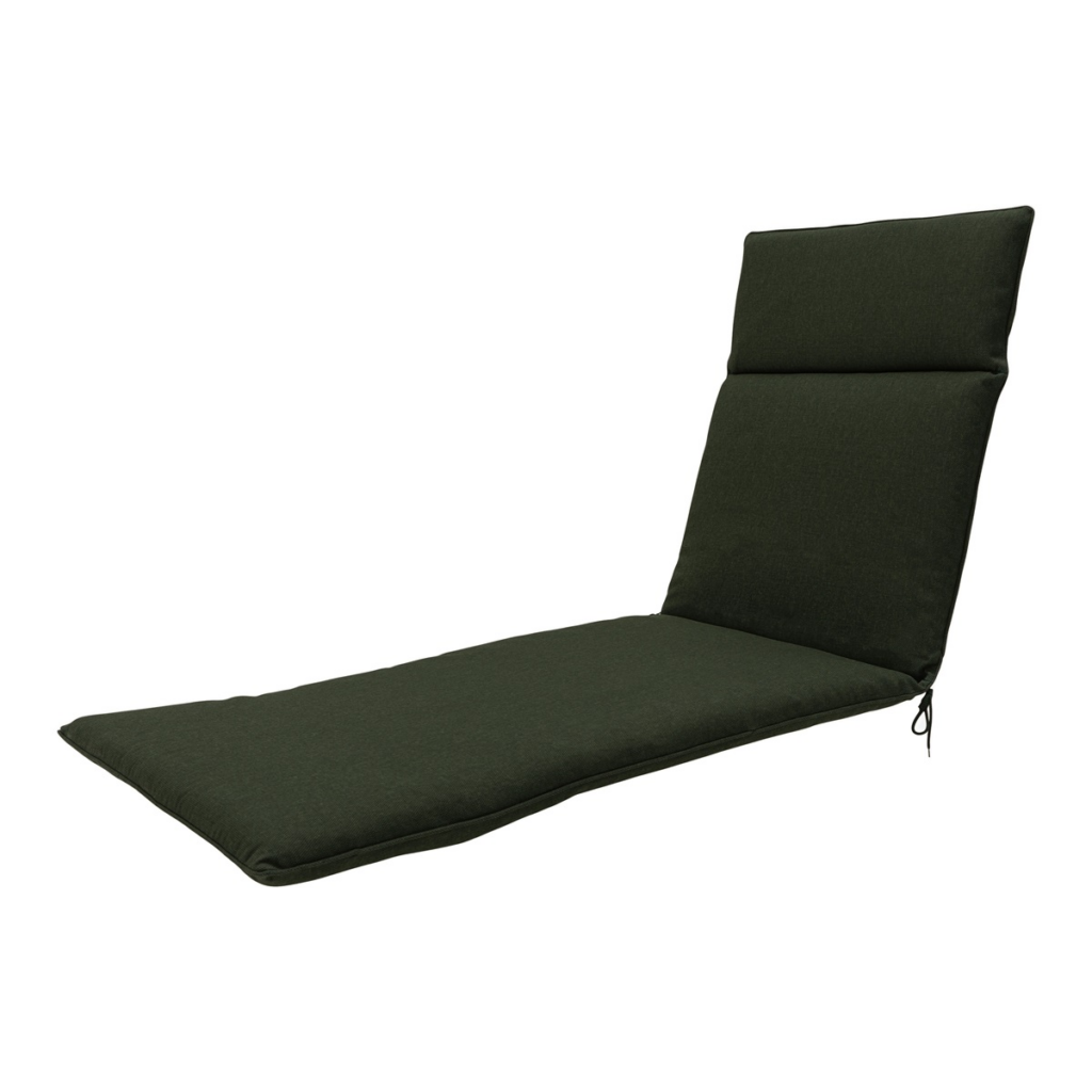 Sunlounger cushion ca.190x60cm Green canvas eco+