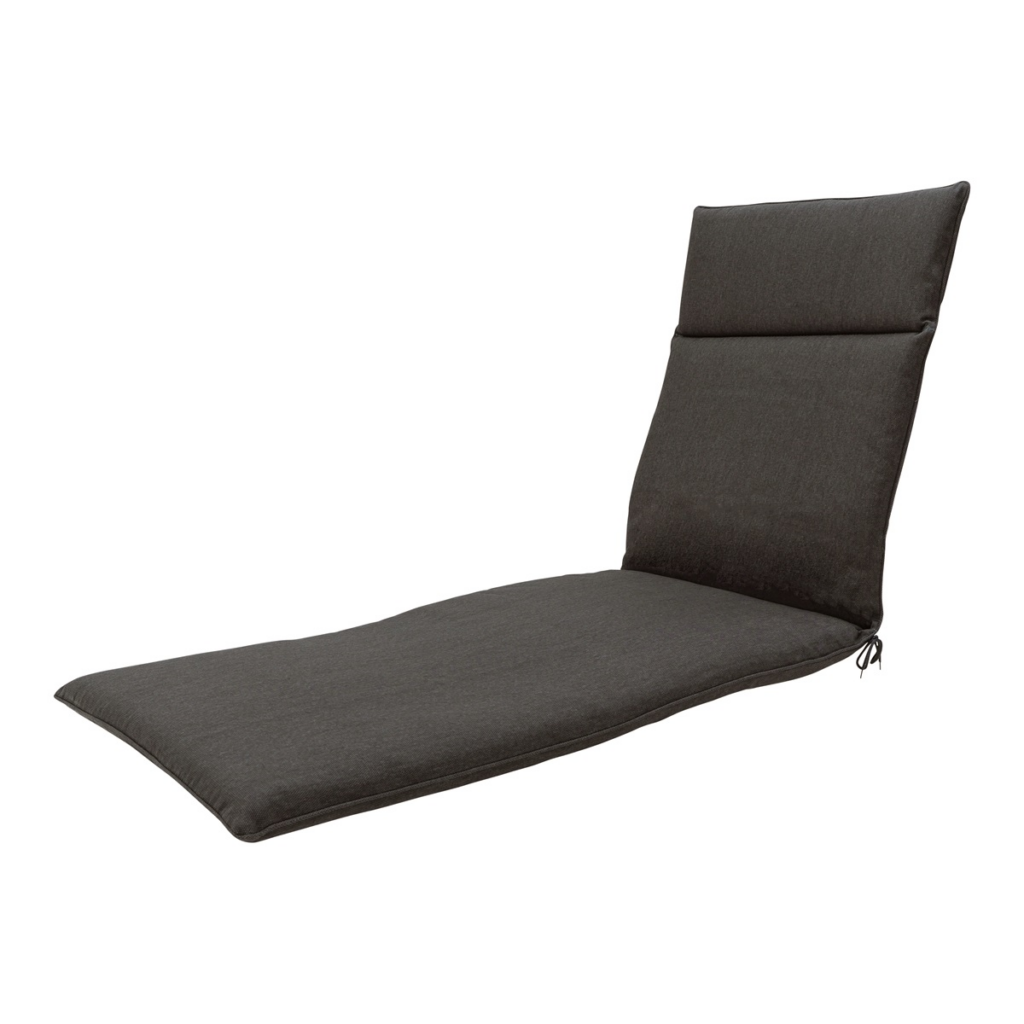 Sunlounger cushion ca.190x60cm Dark grey canvas eco+