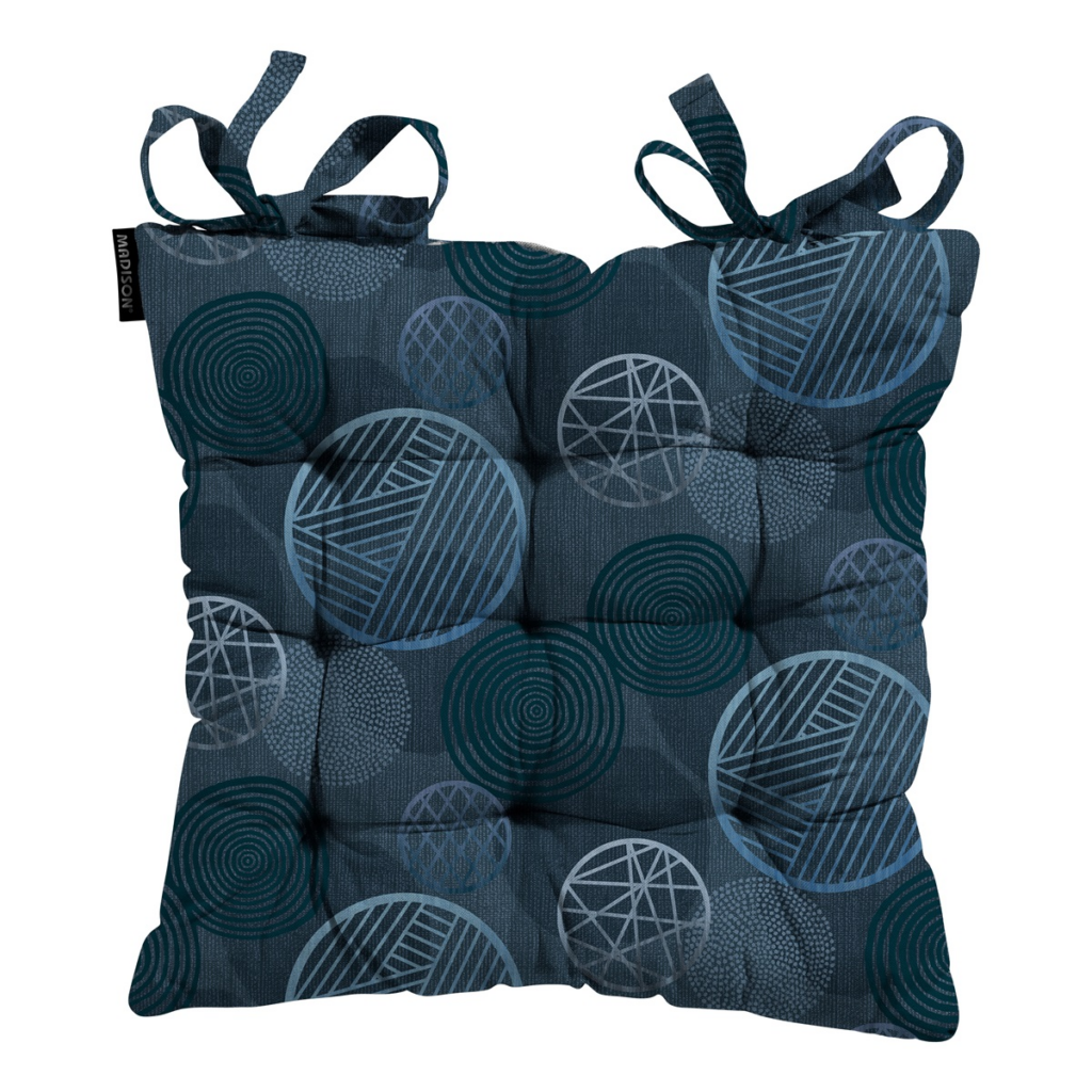 Toscane mattress cushion ca.46x46cm Circle blue