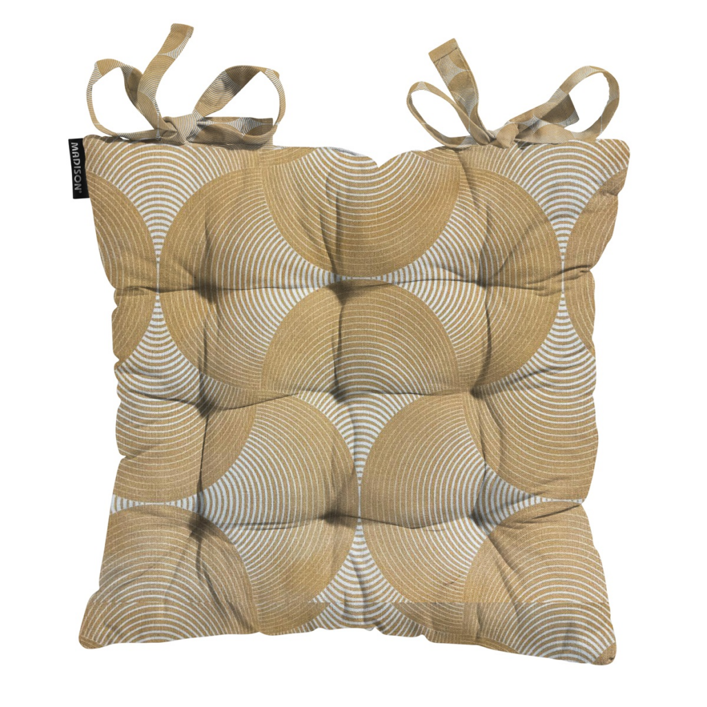 Toscane mattress cushion ca.46x46cm OWR Napels rondo mustard